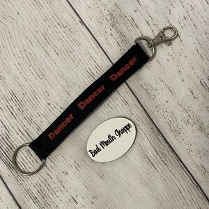 Vintage 00s DANCER Lanyard Keyring Keychain